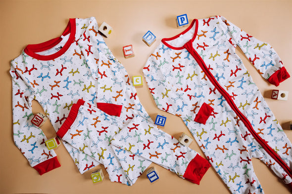 Kids bamboo balloon dog PJs