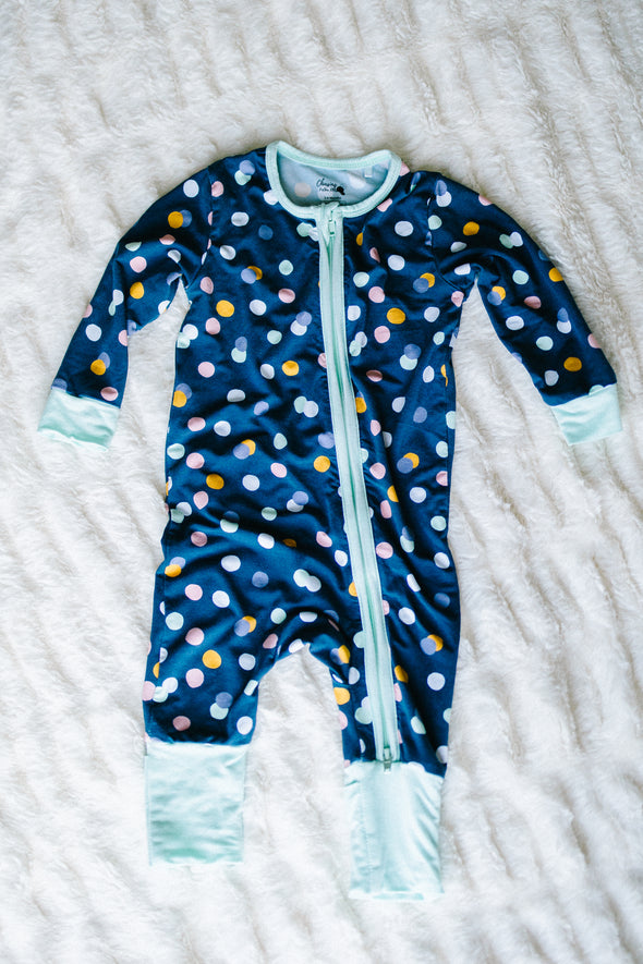 Polka Dot Bamboo Zippy Sleeper