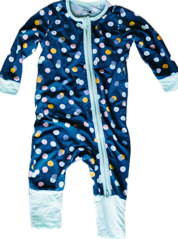 Polka Dot Bamboo Zippy Sleeper