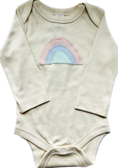 Cream Rainbow Organic Bodysuit