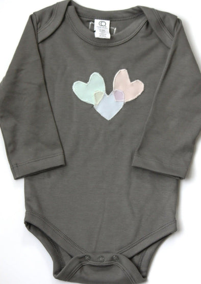 Overlapping Hearts Organic Bodysuit